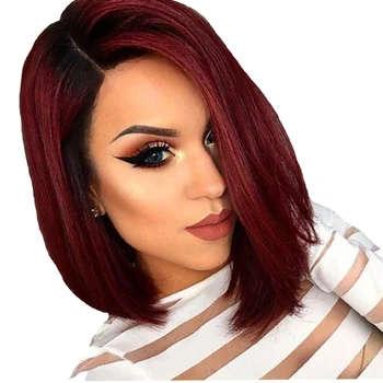DIANQI 14 '' wig short straight hair cut synthetic wig black purple /black pink bob wigs for women half part nature short hair 
DIANQI 14 '' wig short straight hair cut synthetic wig black purple /black pink bob wigs for women half part nature short hair