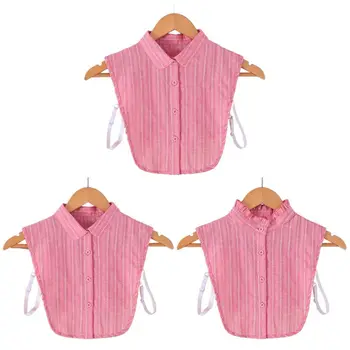 Womens Ruffles Lapel Detachable Half-Shirt Blouse Stripes Lace Print Fake Collar
Womens Ruffles Lapel Detachable Half-Shirt Blouse Stripes Lace Print Fake Collar
