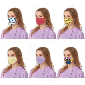 

2020 Fashion Cotton Reusable Mouth Face Mask Anti Dust Kpop Unisex Muffle Windproof Breathabl Masks 3pcs