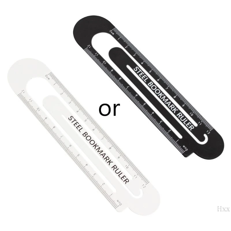 New 12cm Paperclip Bookmark Ruler Metal Black White Markers Drawing Ruler Measuring Ruler Scale Tool
New 12cm Paperclip Bookmark Ruler Metal Black White Markers Drawing Ruler Measuring Ruler Scale Tool
