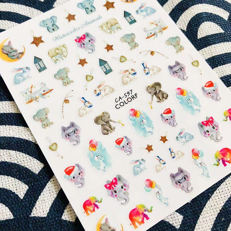 CA-597 autum SPRING flower Elephant rabbits 3d nail art stickers decal template diy nail tool decorations
CA-597 autum SPRING flower Elephant rabbits 3d nail art stickers decal template diy nail tool decorations