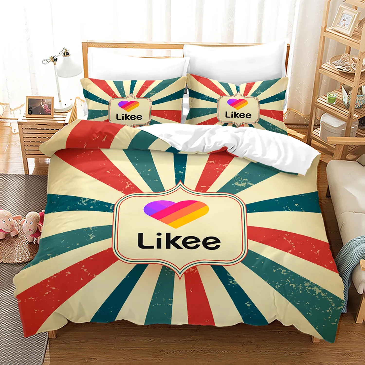 Likee Bedding Set Single Twin Full Queen King Size Lover Likee Bed Set Children's Kid Bedroom Duvetcover Sets Heart-shaped 009
Likee Bedding Set Single Twin Full Queen King Size Lover Likee Bed Set Children's Kid Bedroom Duvetcover Sets Heart-shaped 009