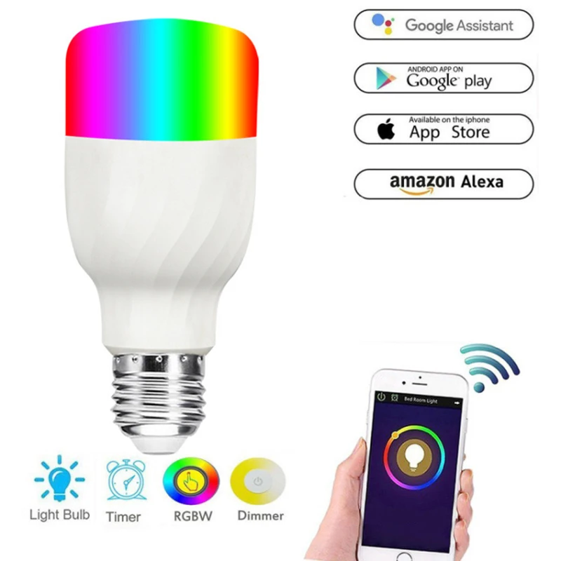 E27 B22 11W Smart WiFi Bulb Tuya Voice Control LED Dimmable Smart Lamp RGB+WW+CW Magic Bulb Work with Alexa / Google Home APP
E27 B22 11W Smart WiFi Bulb Tuya Voice Control LED Dimmable Smart Lamp RGB+WW+CW Magic Bulb Work with Alexa / Google Home APP