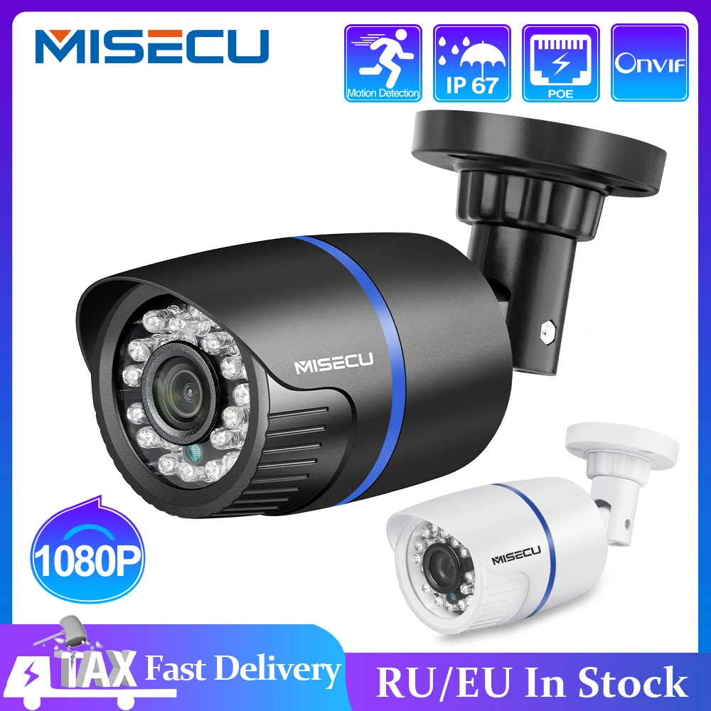 

MISECU 2.8mm wide IP Camera 1080P 960P 720P ONVIF P2P Motion Detection RTSP email alert XMEye 48V POE Surveillance CCTV Outdoor