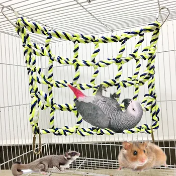 Bird Climbing Net Thick Rope Net Hanging Training Hammock Small Animal Activity Climb Cage Swing Toy
Bird Climbing Net Thick Rope Net Hanging Training Hammock Small Animal Activity Climb Cage Swing Toy