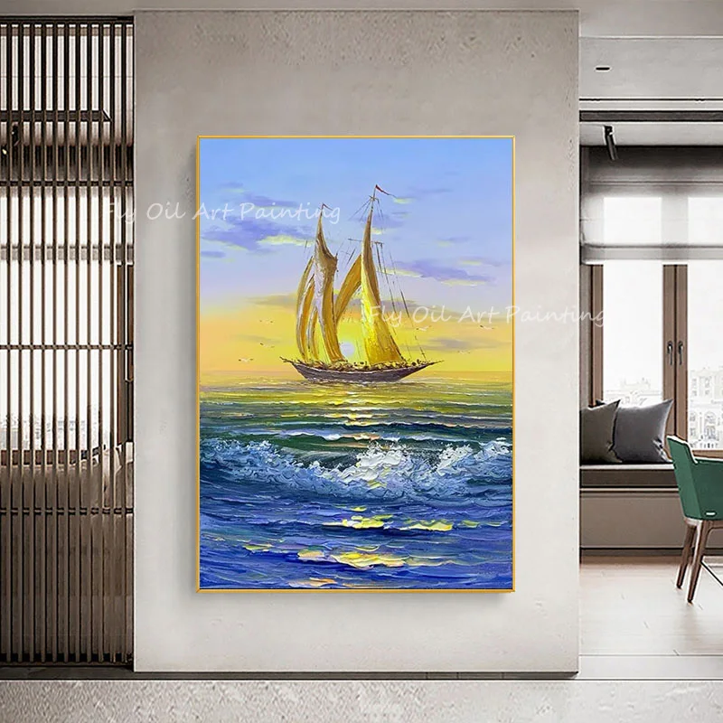 100% Handmade Ocean Sea Thick with boat Ocean Sea oil painting Scandinavian wall artwork for home decoration gift no frame
100% Handmade Ocean Sea Thick with boat Ocean Sea oil painting Scandinavian wall artwork for home decoration gift no frame