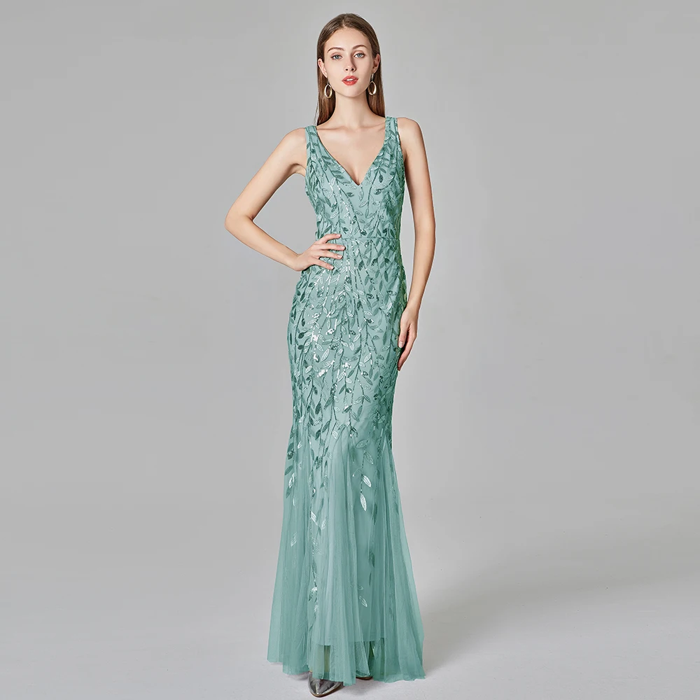 2020 Silver Gray Elegant Fashion Evening Dresses Sexy Simple V Collar Open Back Sleeveless Embroidered Beads Fishtail Dress Gown
2020 Silver Gray Elegant Fashion Evening Dresses Sexy Simple V Collar Open Back Sleeveless Embroidered Beads Fishtail Dress Gown