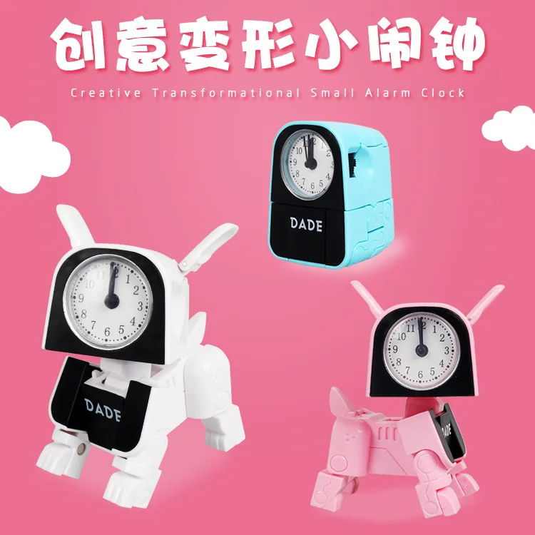 Children Small Adorable Dog Transformation Alarm Clock Toy Creative Students Cute Manual Furnishings Deformation Robot Alarm Clo
Children Small Adorable Dog Transformation Alarm Clock Toy Creative Students Cute Manual Furnishings Deformation Robot Alarm Clo