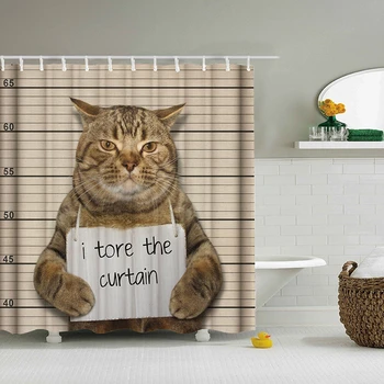 Waterproof Bath Shower Curtains 3d Crime Photo Orange Cat Printing Custain For Bathroom High Quality Polyester Bath Decoration
Waterproof Bath Shower Curtains 3d Crime Photo Orange Cat Printing Custain For Bathroom High Quality Polyester Bath Decoration