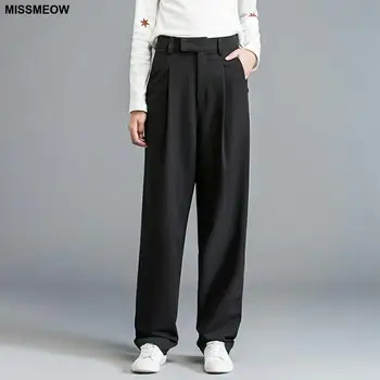 MISSMEOW Casual Loose Wide Leg Pants Women High Waist Pants Plus Size Black Office Pants Lady Straight Trousers Women
MISSMEOW Casual Loose Wide Leg Pants Women High Waist Pants Plus Size Black Office Pants Lady Straight Trousers Women
