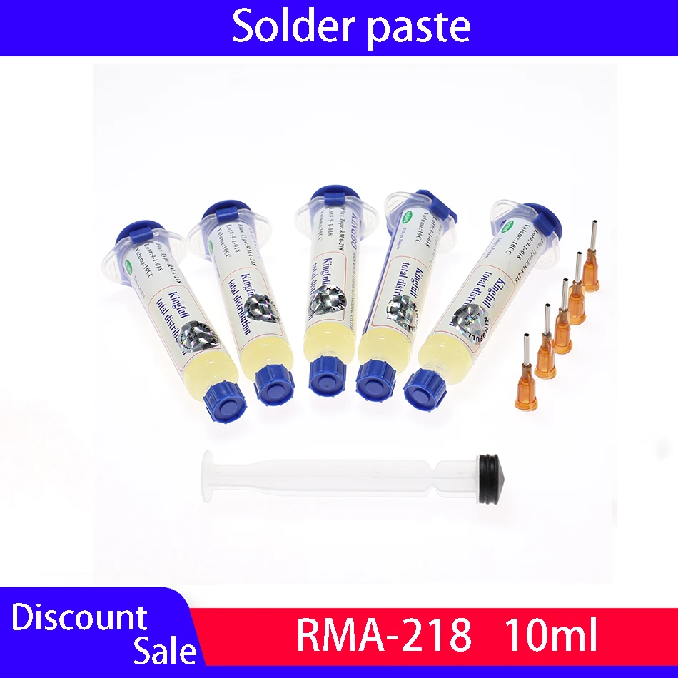 Original KINGBO RMA-218 10cc Flux Solder Paste No-Cleaning BGA Soldering Station Free needle delivery For Soldering Assist
Original KINGBO RMA-218 10cc Flux Solder Paste No-Cleaning BGA Soldering Station Free needle delivery For Soldering Assist