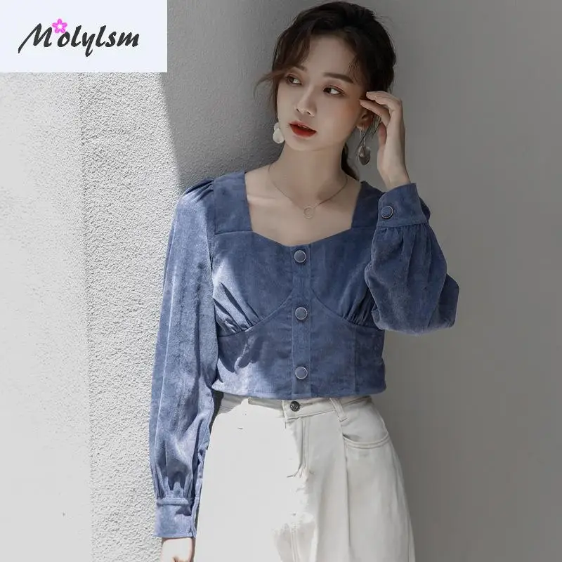 Jacket Autumn / Winter 2020 New French Style High Waisted Retro Square Neck Korean Bubble Long Sleeve Shirt
Jacket Autumn / Winter 2020 New French Style High Waisted Retro Square Neck Korean Bubble Long Sleeve Shirt