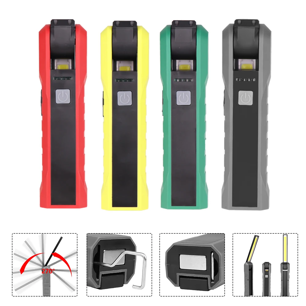 Upgraded Magnetic COB Lantern Portable spotlight Rotated Foldable Portable COB LED Flashlight Torch USB Rechargeable LED Work Li
Upgraded Magnetic COB Lantern Portable spotlight Rotated Foldable Portable COB LED Flashlight Torch USB Rechargeable LED Work Li