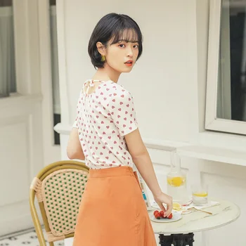 INMAN 2020 Summer New Arrival Cute Sweet Heart Pattern Print Women T-Shirt Tops
INMAN 2020 Summer New Arrival Cute Sweet Heart Pattern Print Women T-Shirt Tops