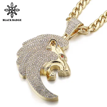 Men Hip Hop Jewelry Lion Head Pendant Iced Out Bling Bling Crystal Charm Stainless Steel Long Chain Animal Necklace For Man 
Men Hip Hop Jewelry Lion Head Pendant Iced Out Bling Bling Crystal Charm Stainless Steel Long Chain Animal Necklace For Man