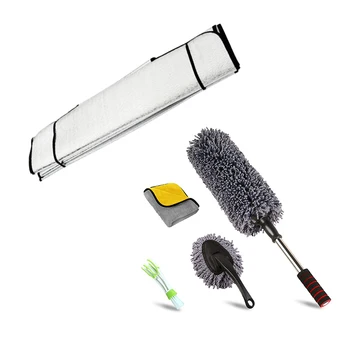 1Pcs Car Foldable Windshield Sunshade Front and Rear Window Sun Shade Silver 140 x 70Cm & 1 Set Car Duster Kit,Extendable Microf
1Pcs Car Foldable Windshield Sunshade Front and Rear Window Sun Shade Silver 140 x 70Cm & 1 Set Car Duster Kit,Extendable Microf