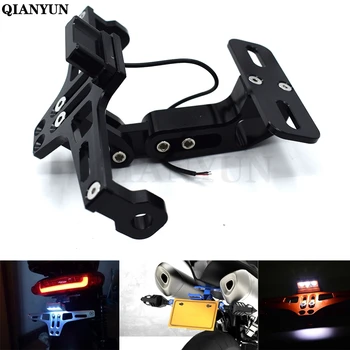 Universal motorcycle adjustable license plate bracket with LED indicator For KAWASAKI Z250 Z300 Z750 Z750S Z750R Z800 Z900 Z1000