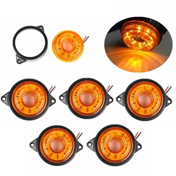 5Pcs LEDs Car Round Side Marker 10-30V Lights Truck Lights Round Trailer Lamp
5Pcs LEDs Car Round Side Marker 10-30V Lights Truck Lights Round Trailer Lamp