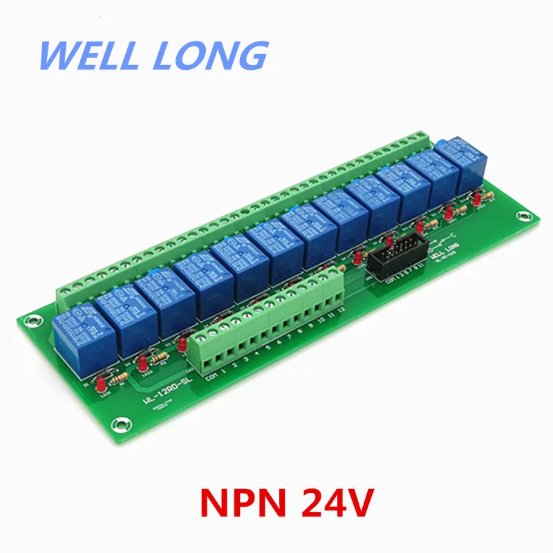 

12 Channel NPN Type 24V 10A Power Relay Interface Module,SONGLE SRD-24VDC-SL-C Relay.