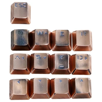 Replaceable Red Bronze Mechanical Keyboard Metal Keycaps Pervious to light Keypress QWERASDF Key Cap Light Transmission
Replaceable Red Bronze Mechanical Keyboard Metal Keycaps Pervious to light Keypress QWERASDF Key Cap Light Transmission