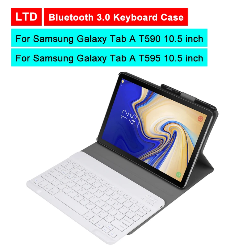 Bluetooth 3.0 Tablet Keyboard Case For Samsung Galaxy Tab A T590/T595 10.5 inch Mediapad Leather Protective Cover Stand Holder
Bluetooth 3.0 Tablet Keyboard Case For Samsung Galaxy Tab A T590/T595 10.5 inch Mediapad Leather Protective Cover Stand Holder