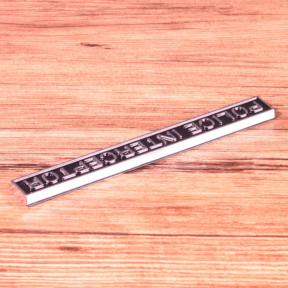 POLICE INTERCEPTOR Metal Black Car Trunk Emblem Badge Sticker Fit for Ford Mustang VW Passat Golf Tiguan Honda CRV Car Styling (5)