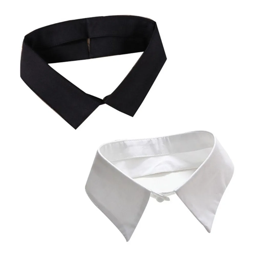 Классический черно-белый воротник для рубашки винтажный съемный накладной
