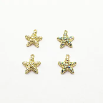 New arrival! 16x14mm 100pcs Rhinestone/Imitation pearl starfish charm for Earrings Making Earrings parts hand Made Jewelry DIY
New arrival! 16x14mm 100pcs Rhinestone/Imitation pearl starfish charm for Earrings Making Earrings parts hand Made Jewelry DIY