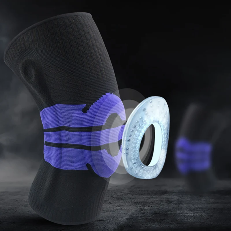 Generic 1 Piece Patella Knee Protector Brace Silicone Spring Knee