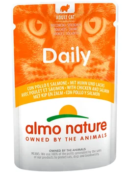 ALMO NATURE ALMO NATURE CAT DAILY MENU for adult cats with chicken and salmon 70g
ALMO NATURE ALMO NATURE CAT DAILY MENU for adult cats with chicken and salmon 70g