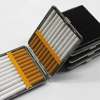 Durable Metal Leather Cigarette Box Can Hold 20pcs Cigarettes Black Tobacco Holder Case Smoking Accessories For Smoker Man Gift
Durable Metal Leather Cigarette Box Can Hold 20pcs Cigarettes Black Tobacco Holder Case Smoking Accessories For Smoker Man Gift