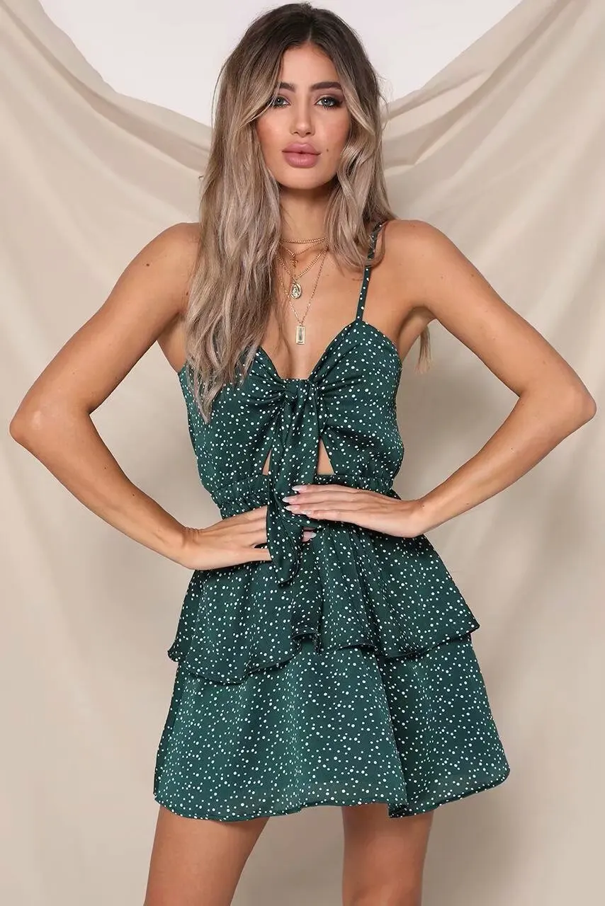Europe And America WOMEN'S Dress 2018 New Style Retro Polka Dot Printed Flounced GIRL'S Strapped Dress Short Skirt WOMEN'S Dress
Europe And America WOMEN'S Dress 2018 New Style Retro Polka Dot Printed Flounced GIRL'S Strapped Dress Short Skirt WOMEN'S Dress