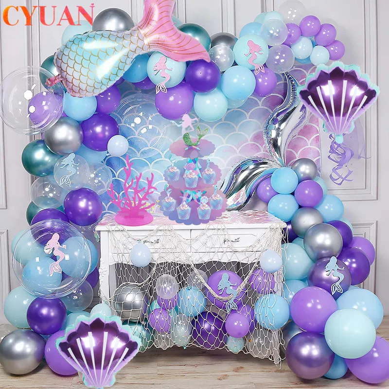 Mermaid Decoration Tail Shell Balloon Baby Shower Girl 1st Birthday Party Favors Little Mermaid Birthday Party Wedding Decor 
Mermaid Decoration Tail Shell Balloon Baby Shower Girl 1st Birthday Party Favors Little Mermaid Birthday Party Wedding Decor