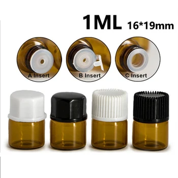 1080x Wholesale 1ml Amber Glass Essential Oil Bottle,Cosmetic sample packaging bottle 16x19mm with Plastic Cork black/white Cap
1080x Wholesale 1ml Amber Glass Essential Oil Bottle,Cosmetic sample packaging bottle 16x19mm with Plastic Cork black/white Cap