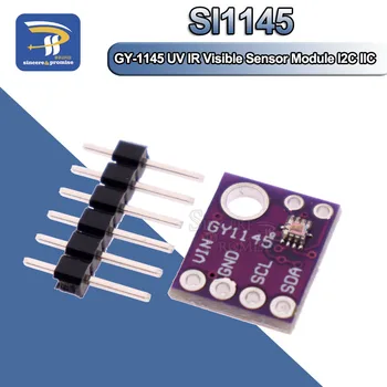 SI1145 UV IR Visible Sensor Board I2C IIC GY-1145 6Pin Header Light Breakout Module Digital Sensor With Pin Header
SI1145 UV IR Visible Sensor Board I2C IIC GY-1145 6Pin Header Light Breakout Module Digital Sensor With Pin Header