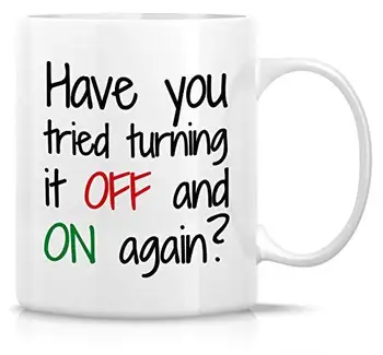 Funny Mug Have You Tried Turning It Off and On Again Computer Geek 11 Oz Ceramic Coffee Mug
Funny Mug Have You Tried Turning It Off and On Again Computer Geek 11 Oz Ceramic Coffee Mug