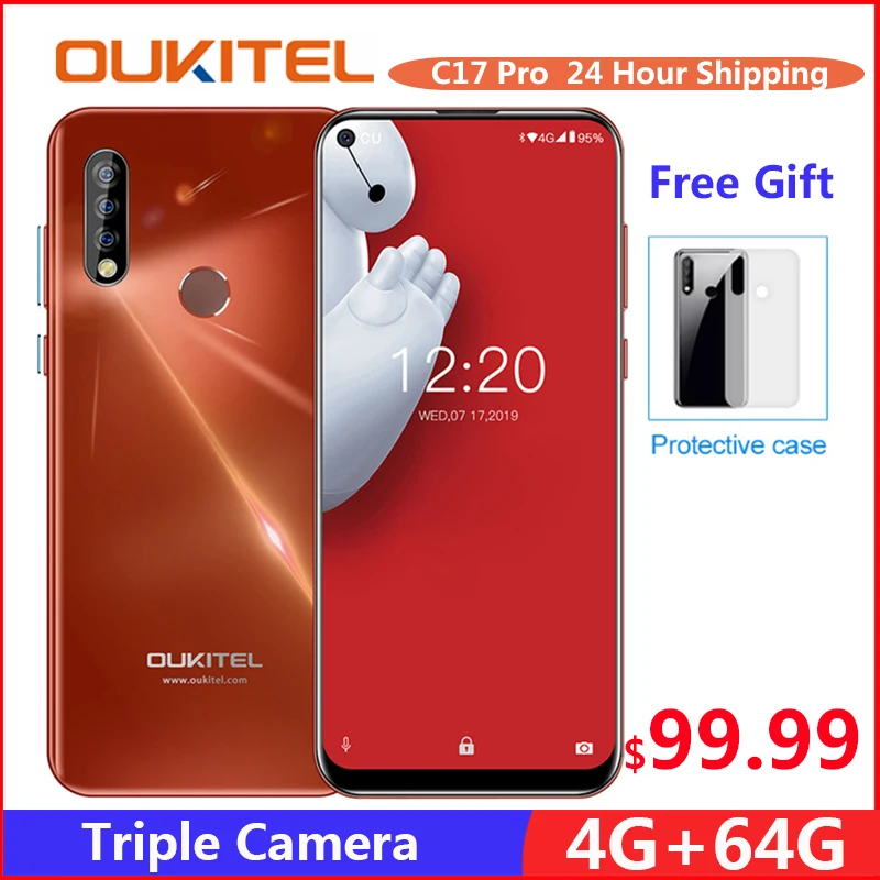 OUKITEL C17 Pro 6 35 дюйма 19:9 Android 9 0 мобильный телефон MT6763 Восьмиядерный 4 Гб RAM 64 ROM