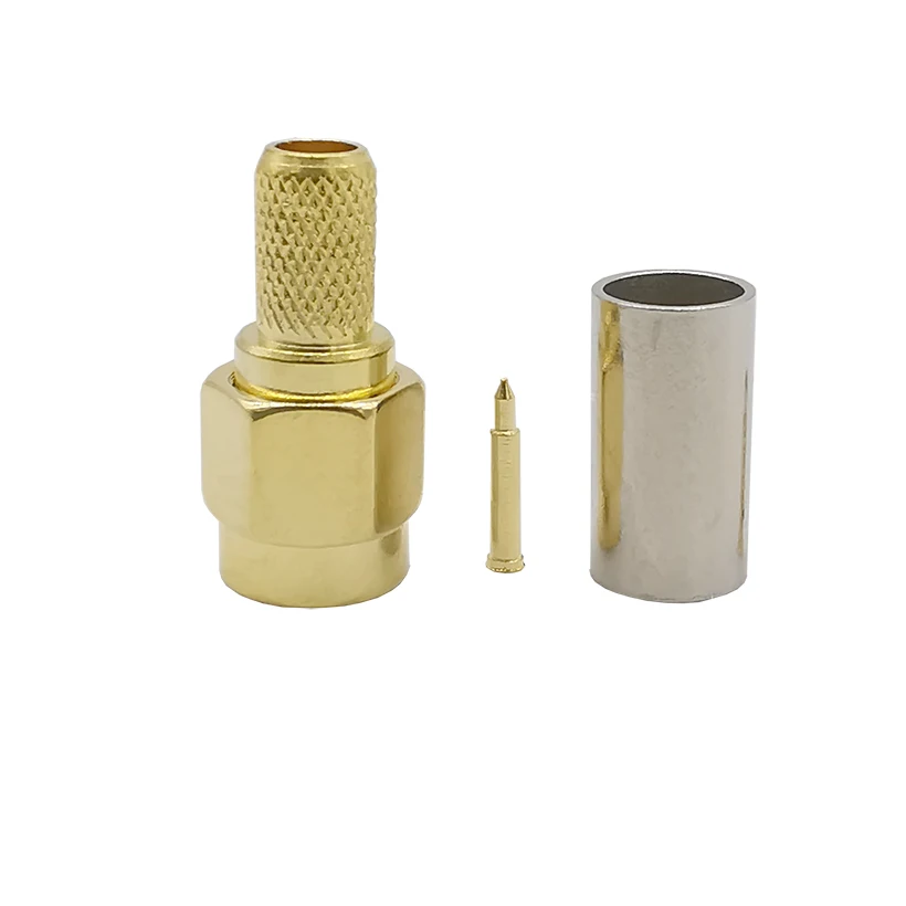 Chapado en oro SMA macho enchufe engarzado RG58 RG142 RG400 LMR195 Cable conector Coaxial RF para antena Wifi antena SMA
Chapado en oro SMA macho enchufe engarzado RG58 RG142 RG400 LMR195 Cable conector Coaxial RF para antena Wifi antena SMA