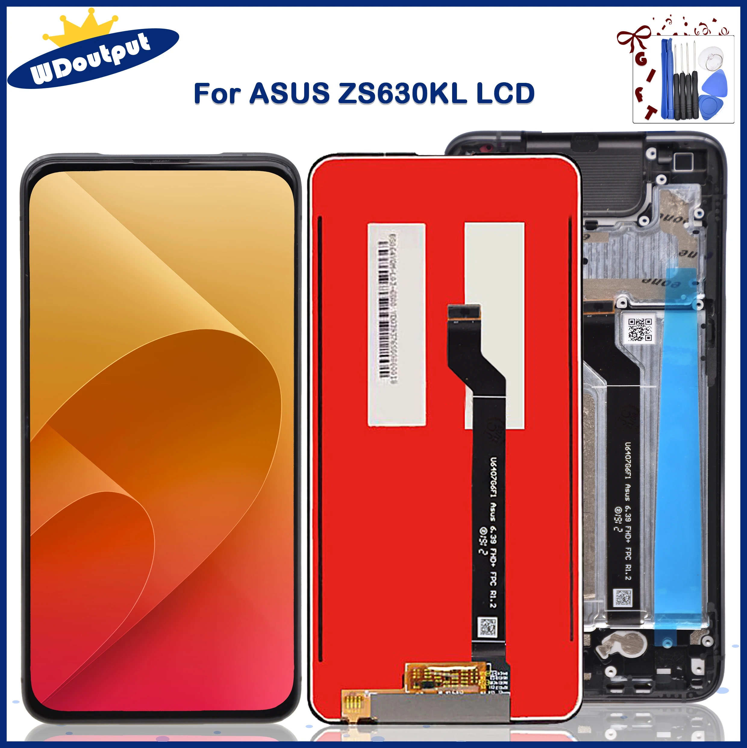 

6.4"Original For ASUS Zenfone 6 ZS630KL LCD Touch Screen Digitizer Assembly Replacement for ASUS Zenfone6 ZS630KL LCD+Frame
