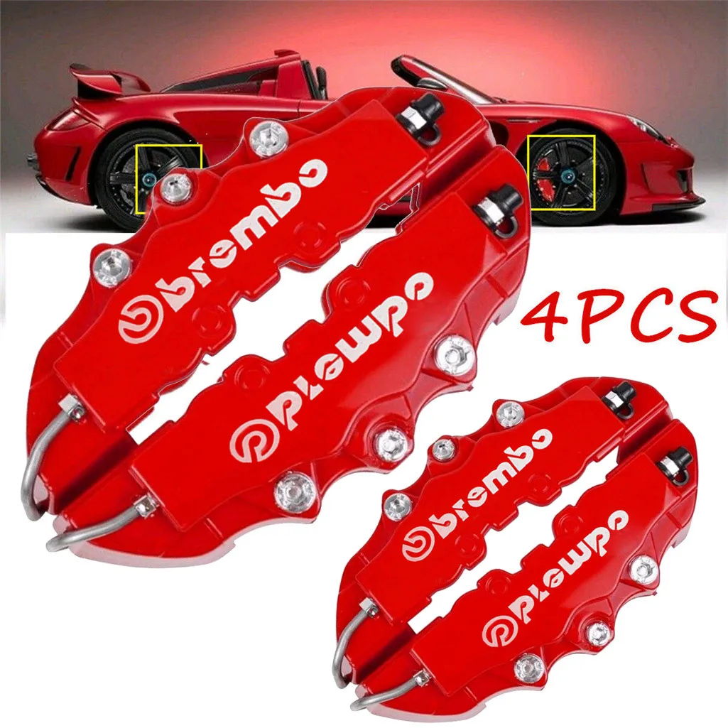 4PCS Car Universal Brake Caliper Front Rear Brake 3D Red Car Universal Disc Brake Caliper Covers Front & Rear Accessories Kit
4PCS Car Universal Brake Caliper Front Rear Brake 3D Red Car Universal Disc Brake Caliper Covers Front & Rear Accessories Kit