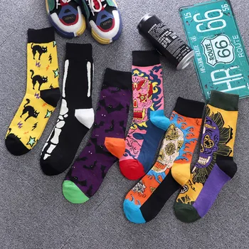 6 Pairs/lot Cozy Hip Hop Boy Crew Socks Streetwear Happy Men Socks Style Cotton Funny Pattern Bat Human Bones Unisex Stockings
6 Pairs/lot Cozy Hip Hop Boy Crew Socks Streetwear Happy Men Socks Style Cotton Funny Pattern Bat Human Bones Unisex Stockings