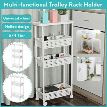 3/4 Tier Slim Slide Out Gaps Kitchen Storage Rack Shelf Tower Movable Assemble Plastic Bathroom Shelf Wheels Space High Quality
3/4 Tier Slim Slide Out Gaps Kitchen Storage Rack Shelf Tower Movable Assemble Plastic Bathroom Shelf Wheels Space High Quality