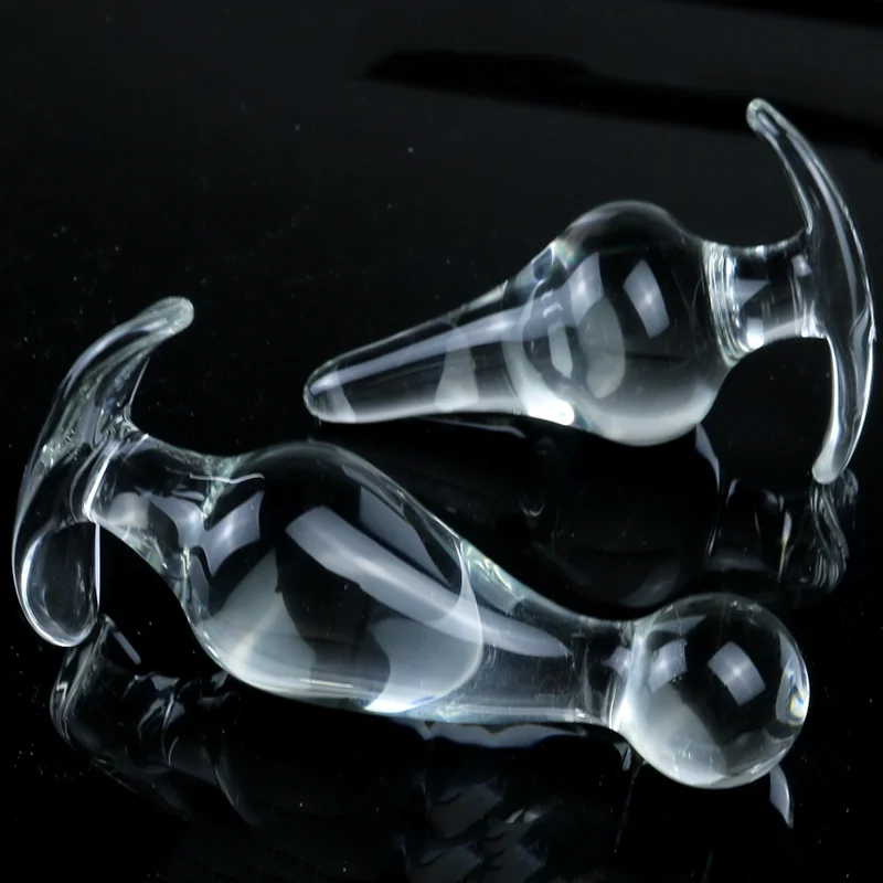 New Smooth Glass Butt Plug Anchor Base Dilatador Anal Ball Strapon Anal