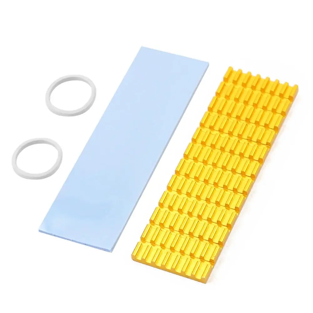 Aluminum Alloy SSD High Speed Heat Sink Cooling Fin for Solid State Hard Disk M.2 (for NGFF) 2280 PCIE NVME 70*22*mm Muti-color
Aluminum Alloy SSD High Speed Heat Sink Cooling Fin for Solid State Hard Disk M.2 (for NGFF) 2280 PCIE NVME 70*22*mm Muti-color