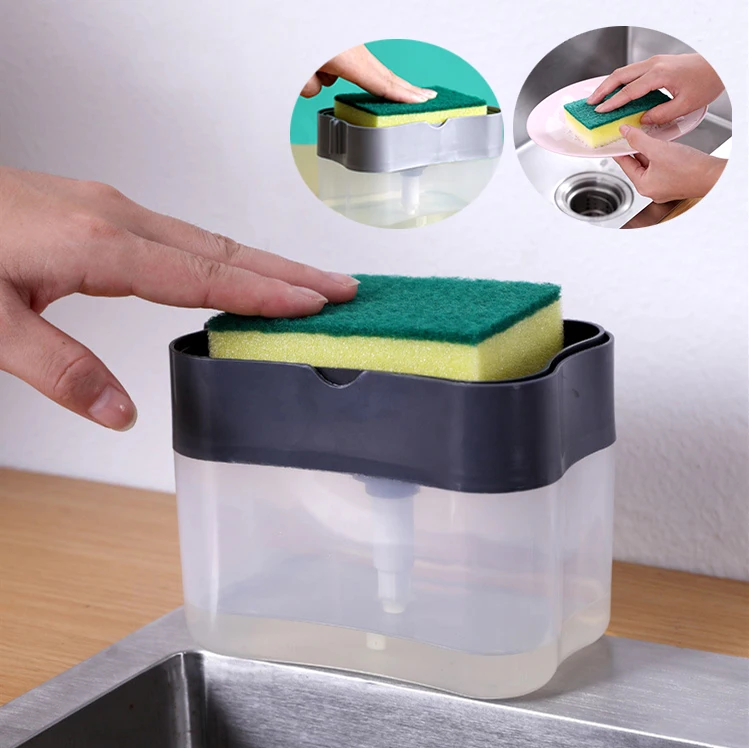 Fashion Creative Kitchen 2-in-1 Manual Press Liquid Soap Dispenser Easy to use Soap Dispenser High Capacity Soap Pump Sponge
Fashion Creative Kitchen 2-in-1 Manual Press Liquid Soap Dispenser Easy to use Soap Dispenser High Capacity Soap Pump Sponge