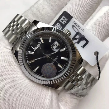Luxury Brand silver watch crystal number Men automatic sweeping movement luxury Watches Black dial day-date free delivery
Luxury Brand silver watch crystal number Men automatic sweeping movement luxury Watches Black dial day-date free delivery