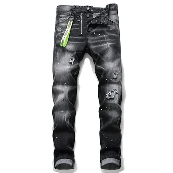 famous brand European dsq BIKER JEANS Men slim jeans pants mens denim trousers zipper black hole Pencil Pants jeans for men
famous brand European dsq BIKER JEANS Men slim jeans pants mens denim trousers zipper black hole Pencil Pants jeans for men