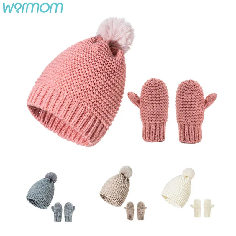 Warmom Baby Hat Gloves Beanie Cap Children's Hats Girls Caps Fake Ball Pompon Keep Warm Winter Hat and Glove Set for Kids
Warmom Baby Hat Gloves Beanie Cap Children's Hats Girls Caps Fake Ball Pompon Keep Warm Winter Hat and Glove Set for Kids