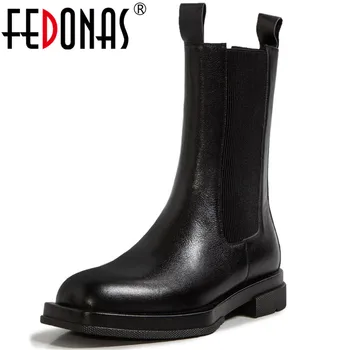 FEDONAS Fashion Newest Shoes Woman 2020 Genuine Leather Elastic Band Women Boots For Ladies Winter Office Lady Women's Boots 
FEDONAS Fashion Newest Shoes Woman 2020 Genuine Leather Elastic Band Women Boots For Ladies Winter Office Lady Women's Boots