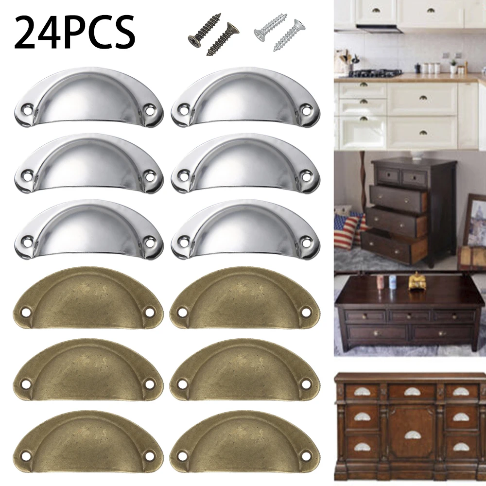 24PCS Retro Metal Kitchen Drawer Cabinet Door Handle And Furniture Knobs Handware Cupboard Antique Brass Shell Pull Handles
24PCS Retro Metal Kitchen Drawer Cabinet Door Handle And Furniture Knobs Handware Cupboard Antique Brass Shell Pull Handles